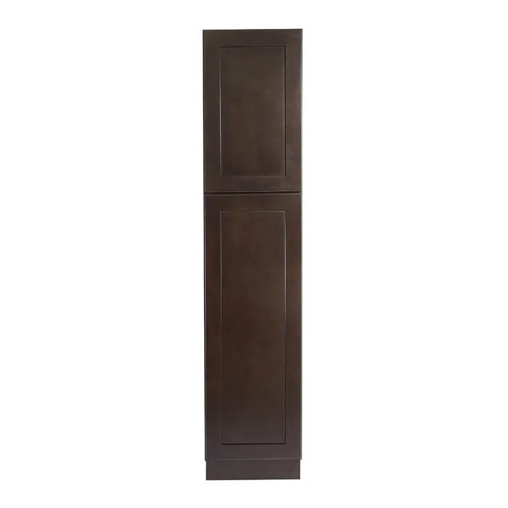 Brookings Plywood Ready to Assemble Shaker 18x84x24 in. 2-Door Pantry/Utility Kitchen Cabinet in Espresso, photo 6 of 13
