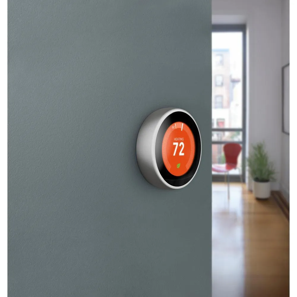 Nest Learning Thermostat 3rd Gen in Stainless Steel (2-Pack) and Google Nest Temperature Sensor (3-Pack), photo 3 of 8