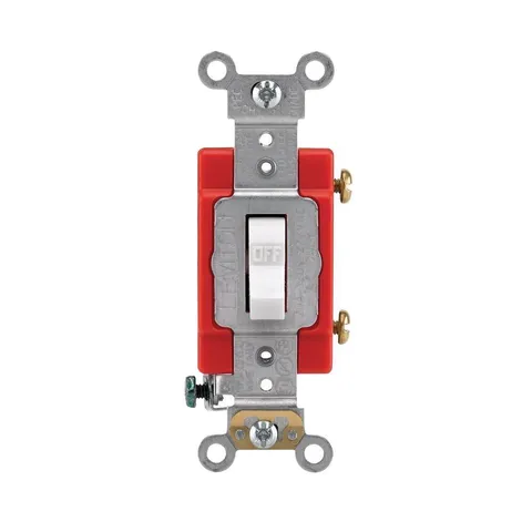 15/20 Amp Industrial Toggle Switch, White