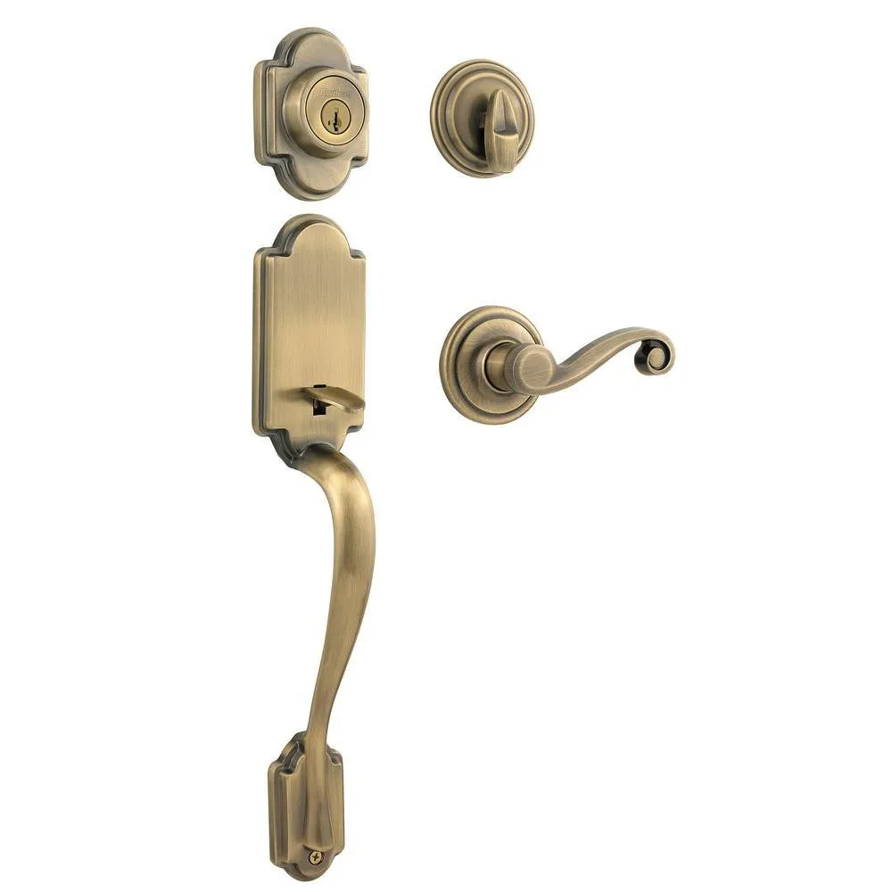 Arlington Venetian Bronze Single Cylinder Door Handleset with Tustin Door Lever Featuring SmartKey Security, photo 8 of 9