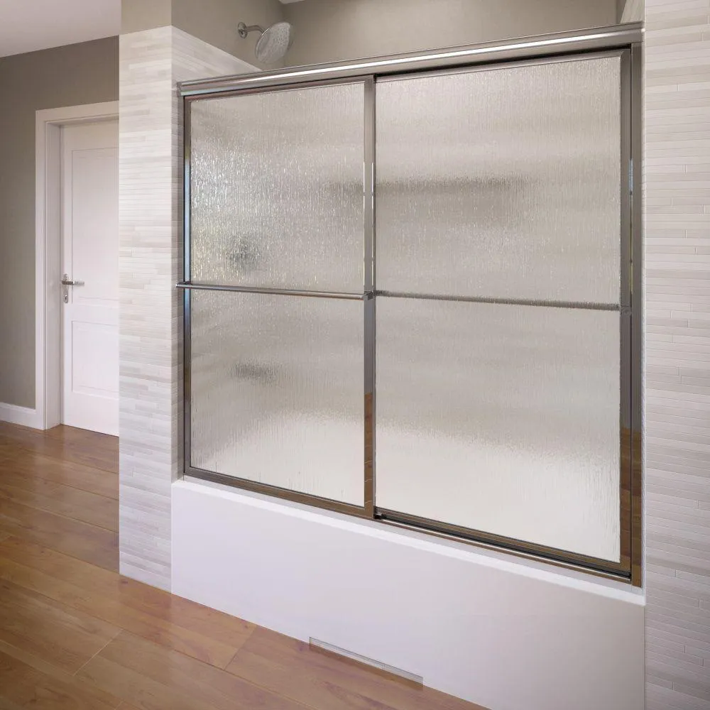 Deluxe 59 in. x 58-1/2 in. Clear Framed Sliding Tub Door in Oil Rubbed Bronze, photo 14 of 18