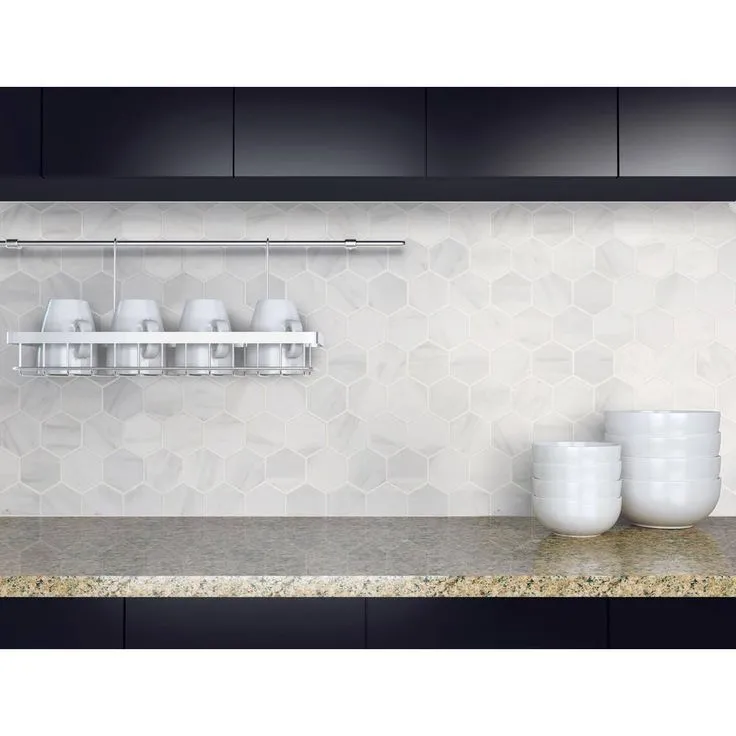 MSI Kolasus White Hexagon 12 in. x 12 in. x 10mm Matte Porcelain Mesh-Mounted Mosaic Tile (8 sq. ft. / case), photo 6 of 6