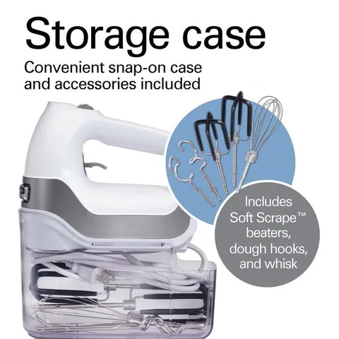 Professional White 7-Speed Hand Mixer