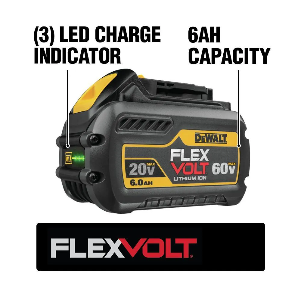 DEWALT FLEXVOLT 60-Volt MAX Lithium-Ion Cordless Brushless 7-1/4 in. Circular Saw with Battery and Bonus 1/2 in. Impact Wrench, photo 3 of 22