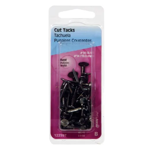 No. 14 × 3/4 in Blue Steel Cut Tacks, 2-Pack