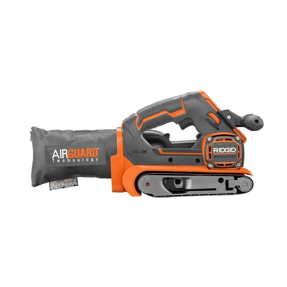 RIDGID 18-Volt Cordless Brushless 3 in. x 18 in. Belt Sander with 1.5 Ah Lithium-Ion Battery, photo 4 of 11