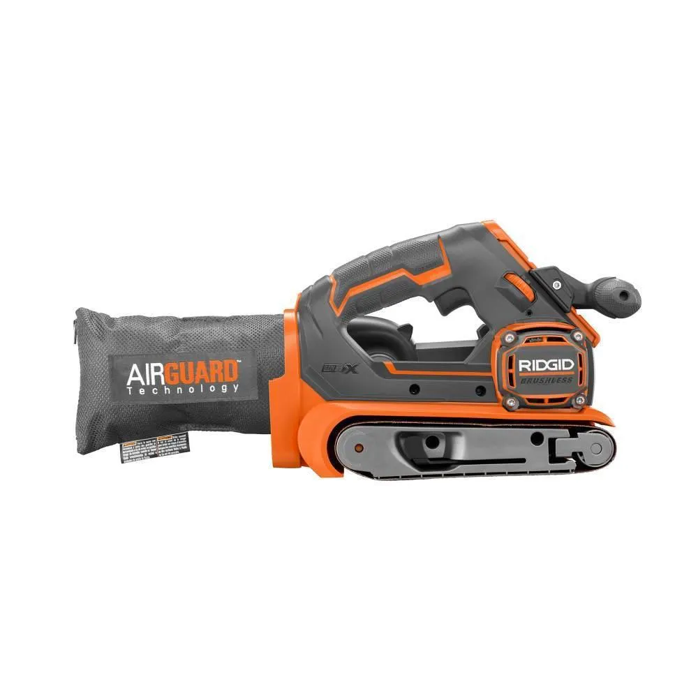 RIDGID 18-Volt Cordless 2-Tool Combo Kit with OCTANE Brushless Jig Saw and Brushless 3 in. x 18 in. Belt Sander (Tools Only), photo 7 of 12