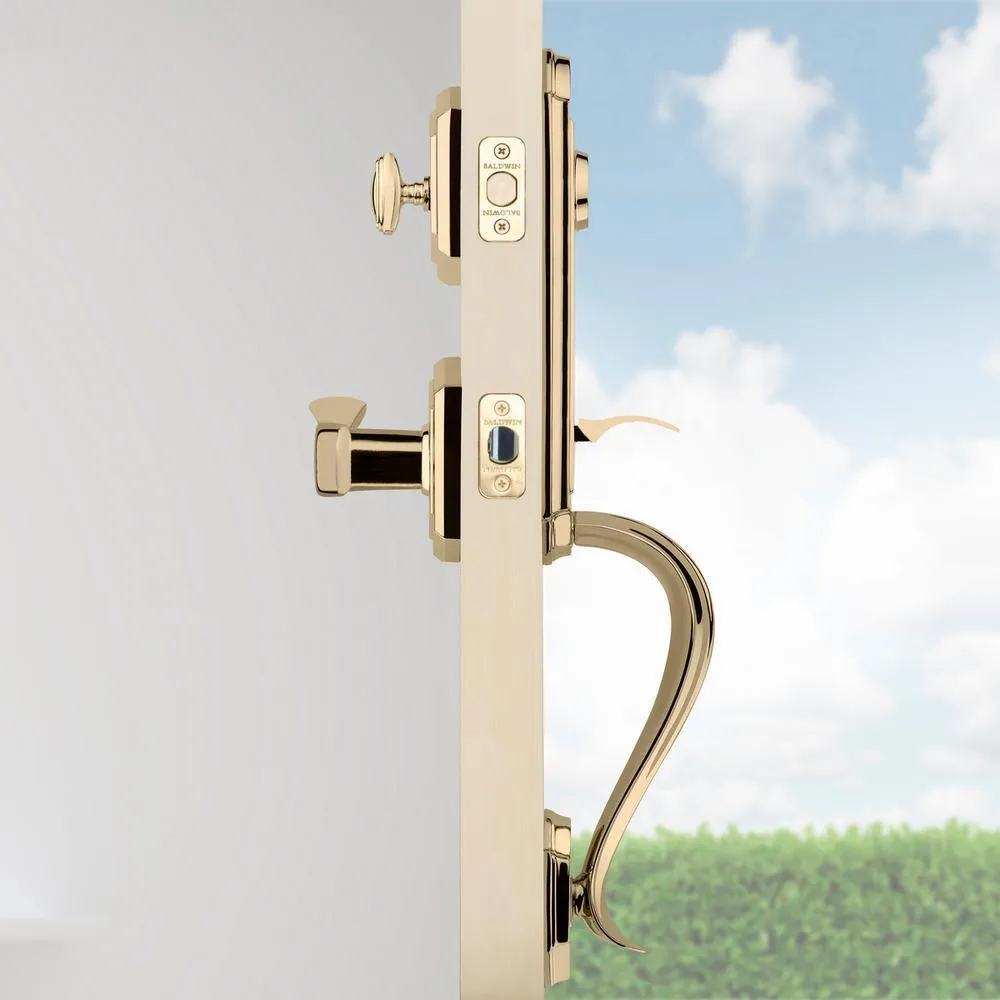 Prestige Avendale Single Cylinder Lifetime Polished Brass Door Handleset & Arch Rose Tobin Door Lever feat SmartKey, photo 10 of 12