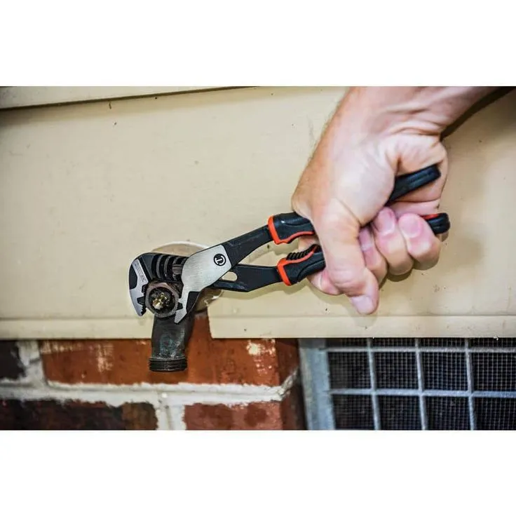 Crescent 8 in. Z2 K9 Straight Jaw Tongue and Groove Dual Material Grip Pliers, photo 5 of 7