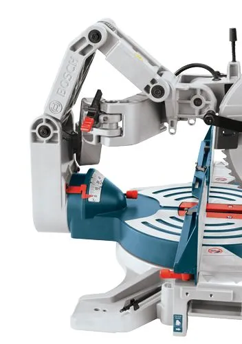 Bosch 15 Amp 12 in. Corded Dual-Bevel Sliding Glide Miter Saw with 60 Tooth Saw Blade and Bonus 32-1/2 in. Portable Stand, photo 4 of 7