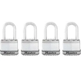 4-Pack 1.75-in Steel Keyed Padlock