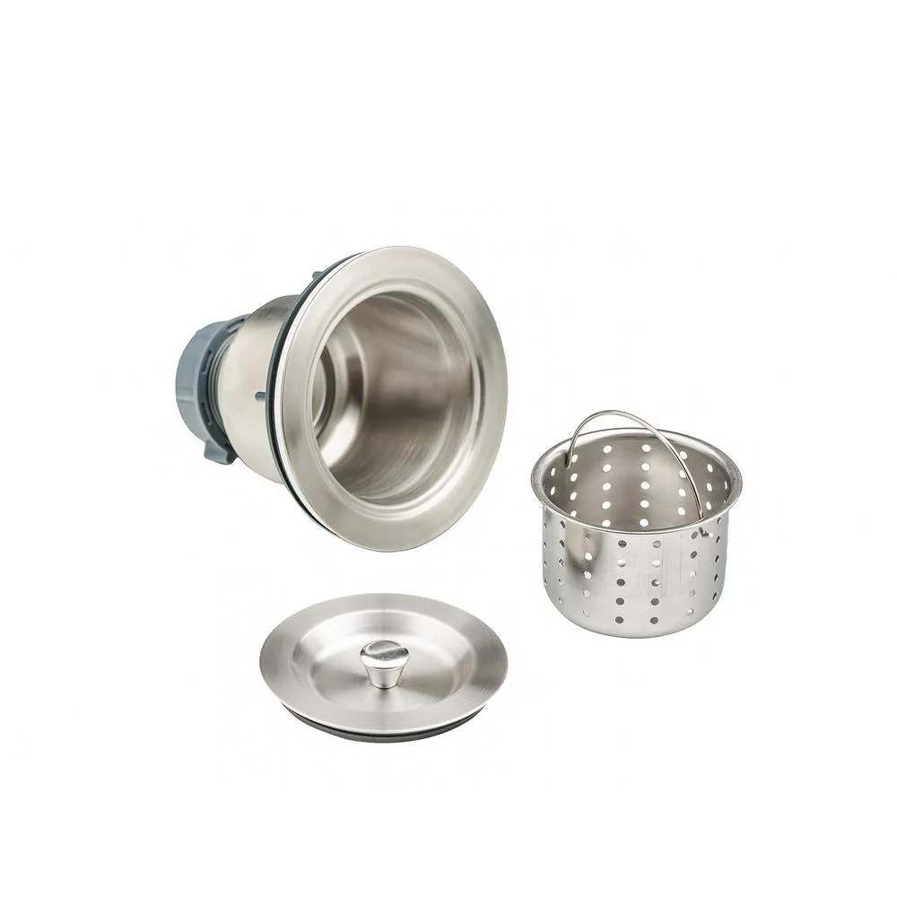 33 in. x 20 in. Stainless Steel Laundry/Utility Sink Handmade Apron Front Double Bowl with Basket Strainer, photo 8 of 8