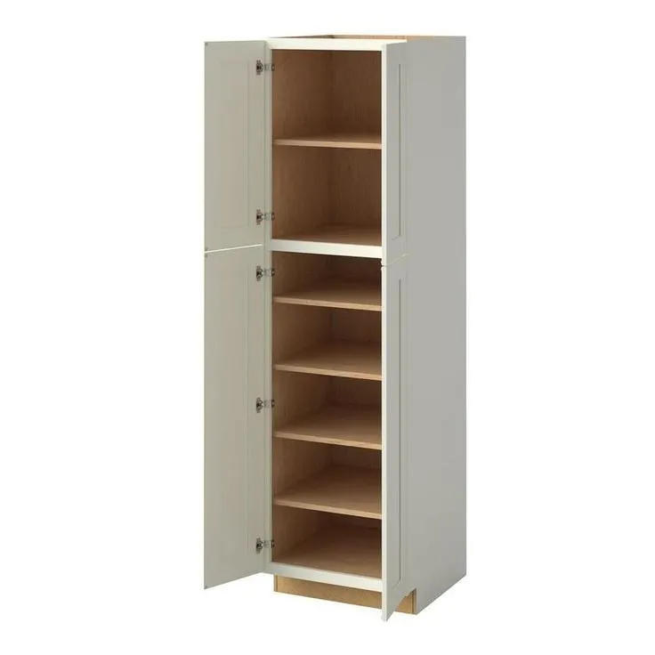 allen + roth Aveley 24-in W x 84-in H x 24-in D Linen Maple Door Pantry Semi-Custom Cabinet, photo 4 of 7
