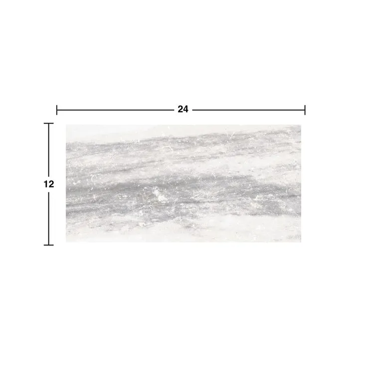 Style Selections Sovereign Stone Pearl 12-in x 24-in Glazed Porcelain Marble Stone Look Floor Tile, photo 8 of 8