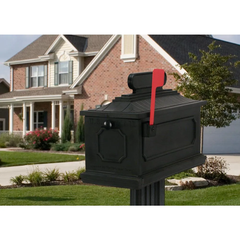Postal Products Unlimited 1812 Architectural Plastic Mailbox in Black, photo 2 of 5