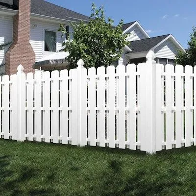 Ready-to-Assemble Freeport 6 ft high · 6 ft wide White Vinyl Lattice-Top Vinyl Fence Panel
