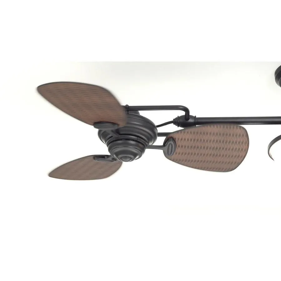 Harbor Breeze Twin Breeze II 74-in Oil-Rubbed Bronze Incandescent Indoor/Outdoor Ceiling Fan with Light (6-Blade), photo 5 of 18