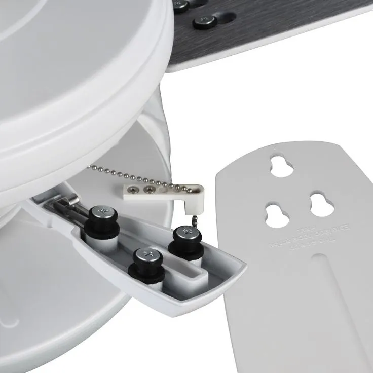 North Pond 52 in. LED Outdoor Matte White Ceiling Fan with Light, photo 2 of 11
