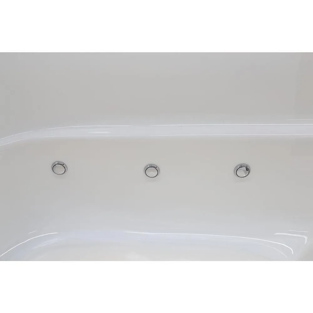 Universal Tubs Nova Heated Wheelchair Accessible 5 ft. Walk-In Air Jetted Tub, White, Chrome Trim, Left Drain, photo 4 of 19