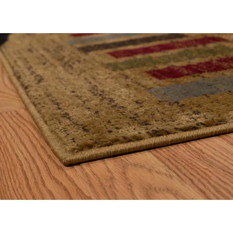 United Weavers Of America Affinity 2 x 7 Gold Indoor Border Lodge Runner, photo 2 of 5