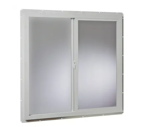 10001 Series 35-1/2 × 35-1/2 × 3 in Jamb Left-operable Vinyl White Sliding Window Half Screen Included