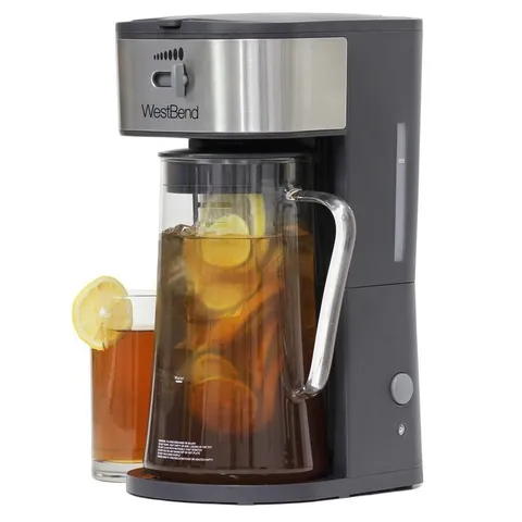 2.75 qt. Black Iced Tea or Iced Coffee Maker 10-Cups Includes Infusion Tube to Customize Flavor Features Auto Shut-Off