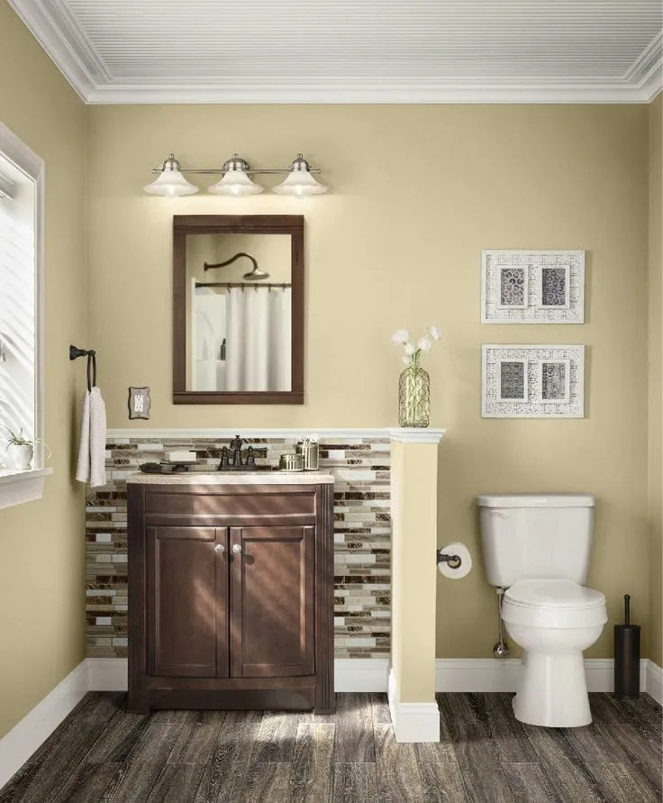 Style Selections Delyse 30-in Auburn Single Sink Bathroom Vanity with Cappuccino Solid Surface Top, photo 4 of 10