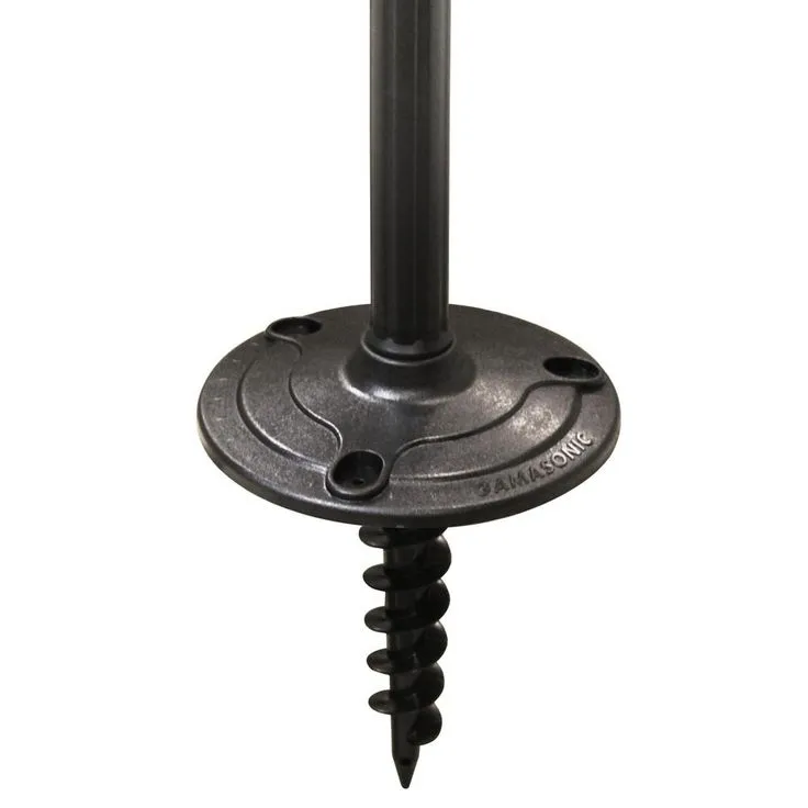Gama Sonic Baytown II Bulb Black Resin Solar Warm-White Outdoor Integrated LED Post Light and Lamp Post with EZ-Anchor Base, photo 4 of 8