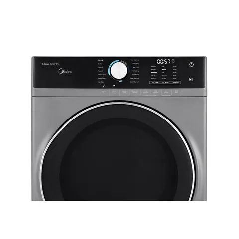 8-cu ft Reversible Side Swing Door Stackable Steam Cycle Gas Dryer