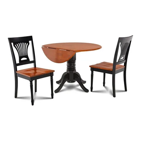 Burlington Black/Cherry Dining Set with Round Dining Table
