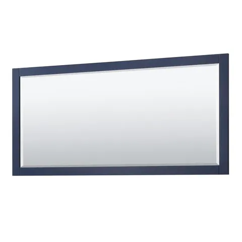 Avery 79-in Dark Blue Vanity Cabinet with Mirror