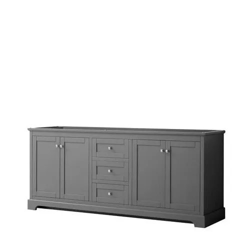Avery 79-in Dark Gray Bathroom Vanity Base Cabinet