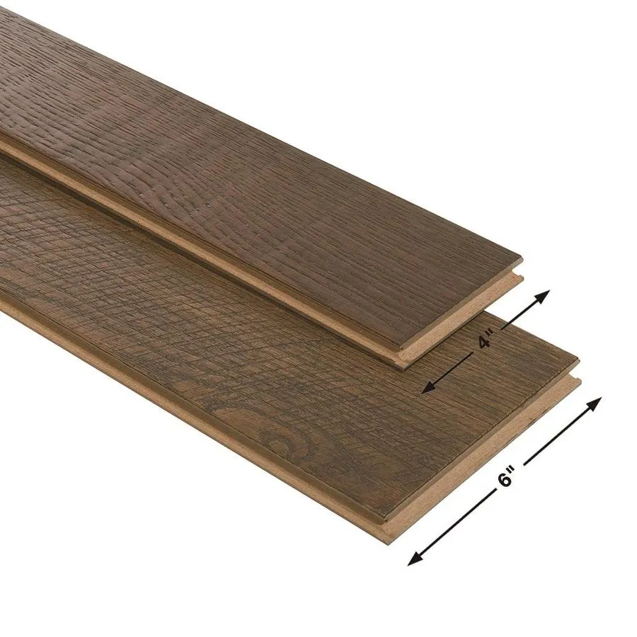 Villa Barcelona Villa Barcelona Engineered Locking 4-in Variable Width Terrassa French Oak Distressed Engineered Hardwood Flooring (19.848-sq ft), photo 6 of 6