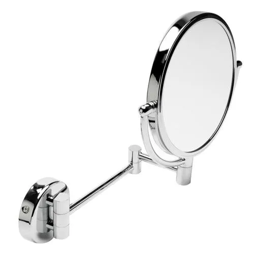 ALFI brand 9.88-in x 9.88-in Polished Brass Double-Sided Magnifying Wall-Mounted Vanity Mirror, photo 5 of 5