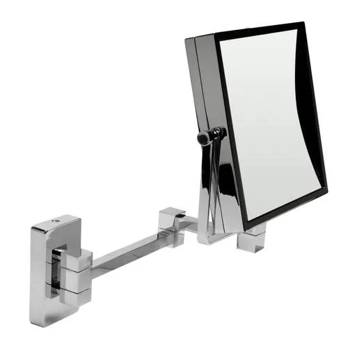ALFI brand 8-in x 8-in Polished Brass Double-Sided Magnifying Wall-Mounted Vanity Mirror, photo 5 of 5