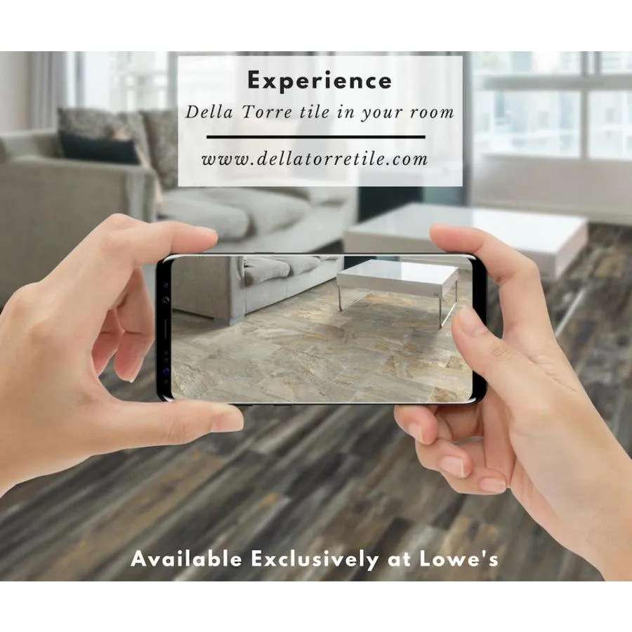 DELLA TORRE Riverdale Sand 12-in x 24-in Glazed Porcelain Tile, photo 4 of 7