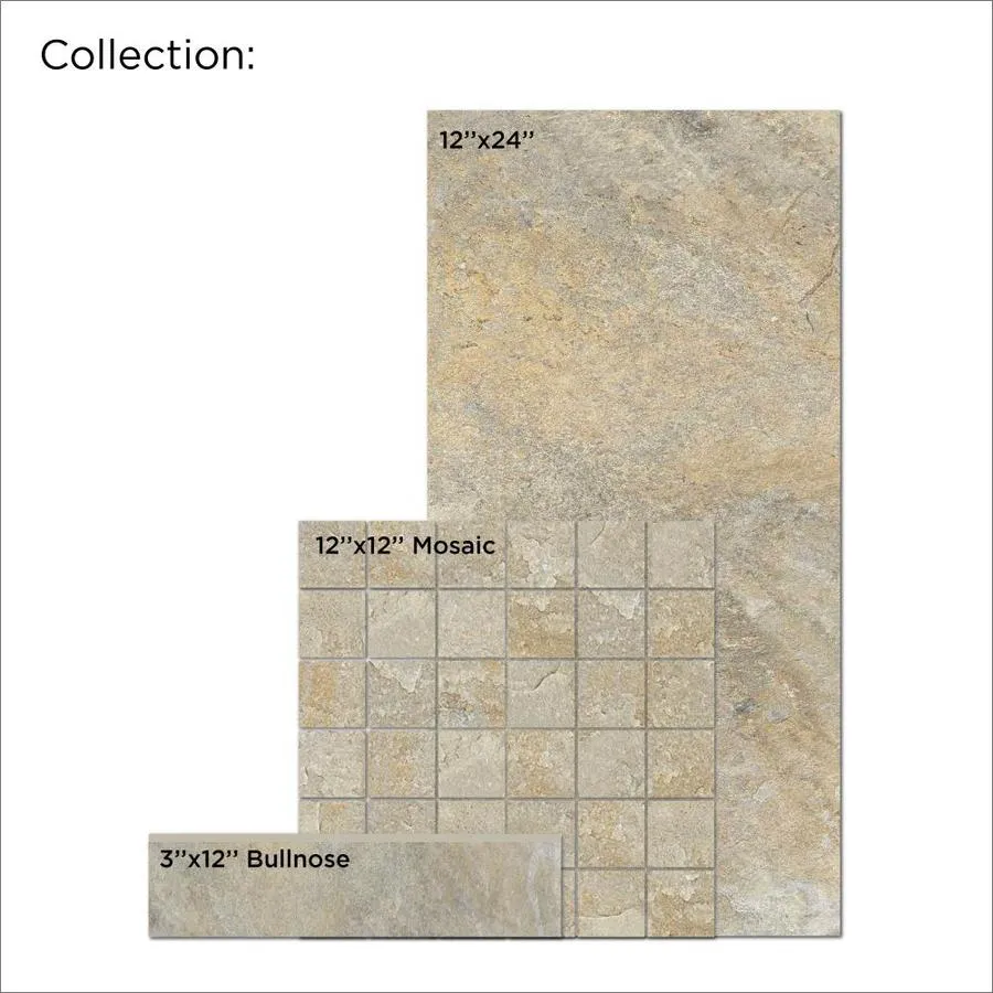 DELLA TORRE Riverdale Sand 12-in x 24-in Glazed Porcelain Tile, photo 5 of 7