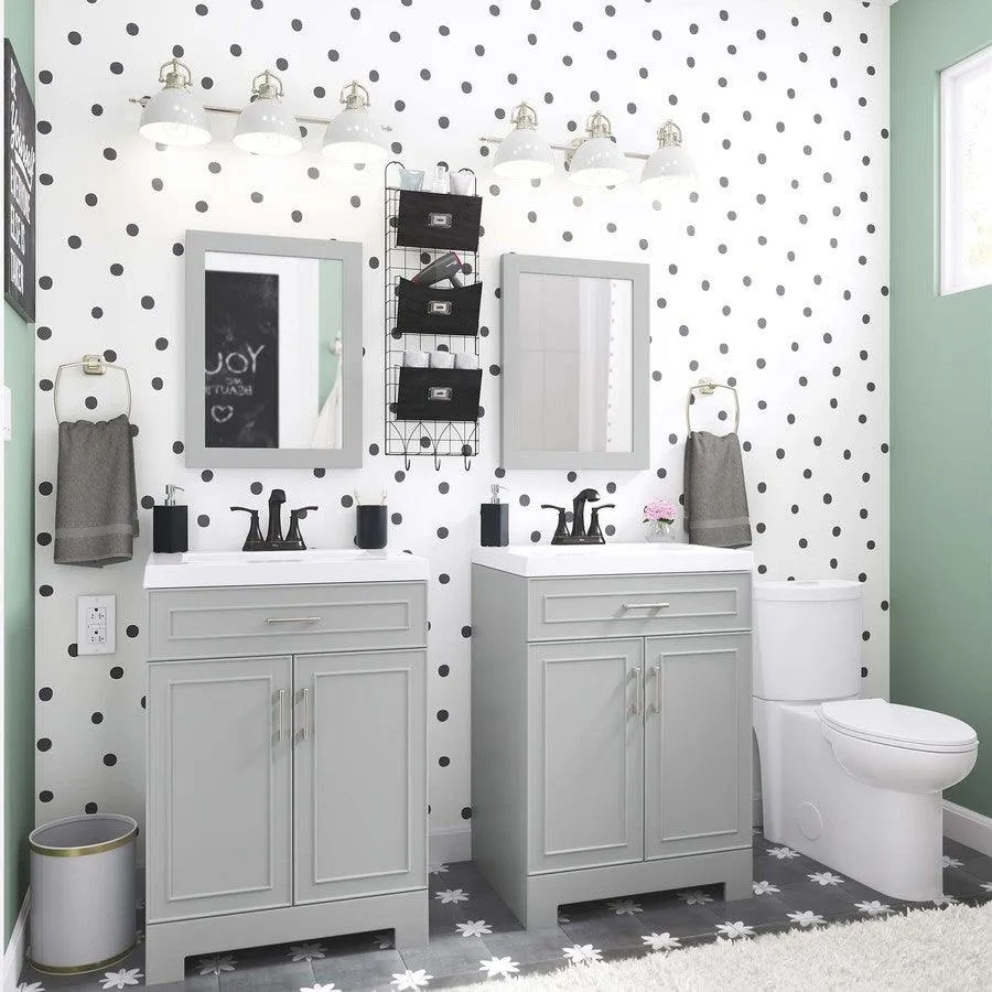 DELLA TORRE Fiona 29-Pack Black and White 8-in x 8-in Glazed Porcelain Encaustic Floor and Wall Tile, photo 7 of 11