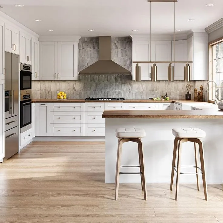 Home Decorators Collection Washington Vesper White Plywood Shaker Assembled Utility Pantry Kitchen Cabinet Soft Close R 18 in W x 24 in D x 84 in H, photo 5 of 7