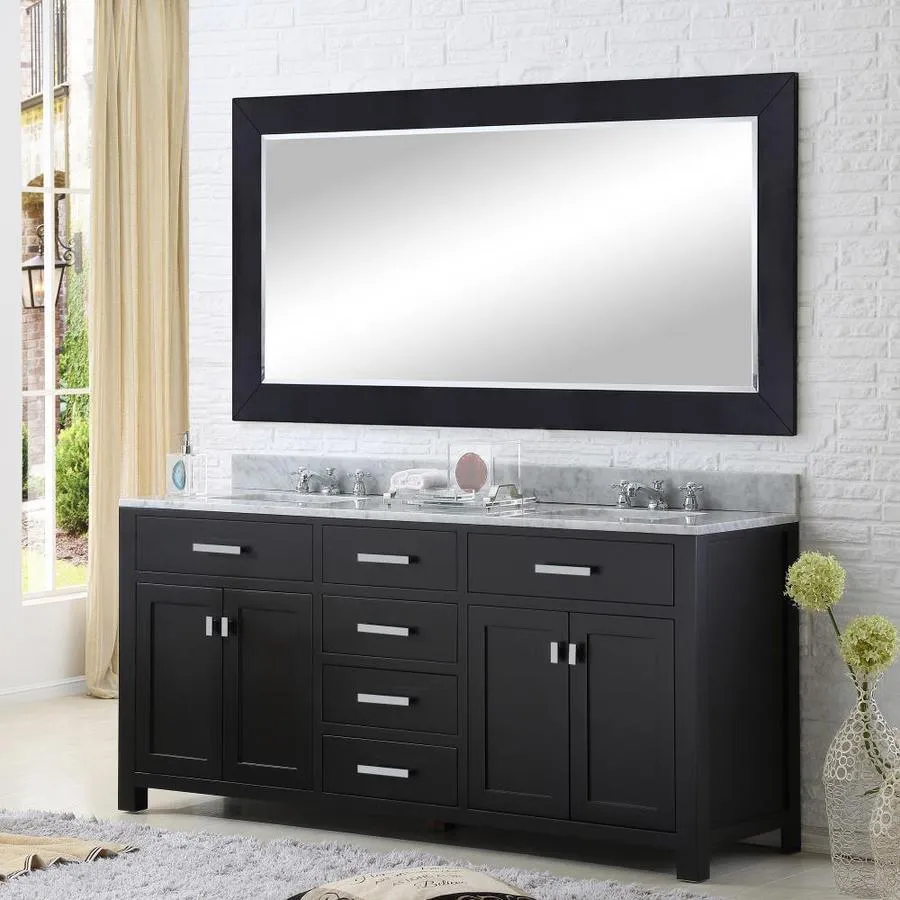 Water Creation Madison 24-in Pure White Single Sink Bathroom Vanity with Carrara White Natural Marble Top, photo 5 of 5