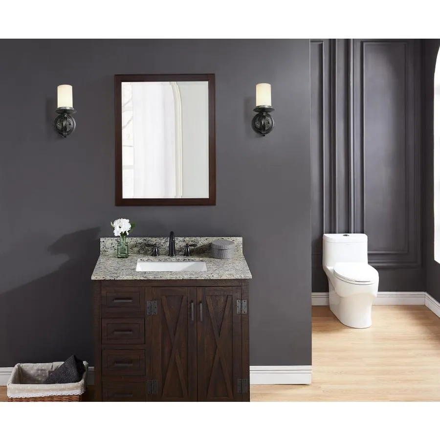 Bestview Santa Cecilia Light 37-in Brown/Polished Granite Bathroom Vanity Top, photo 4 of 6