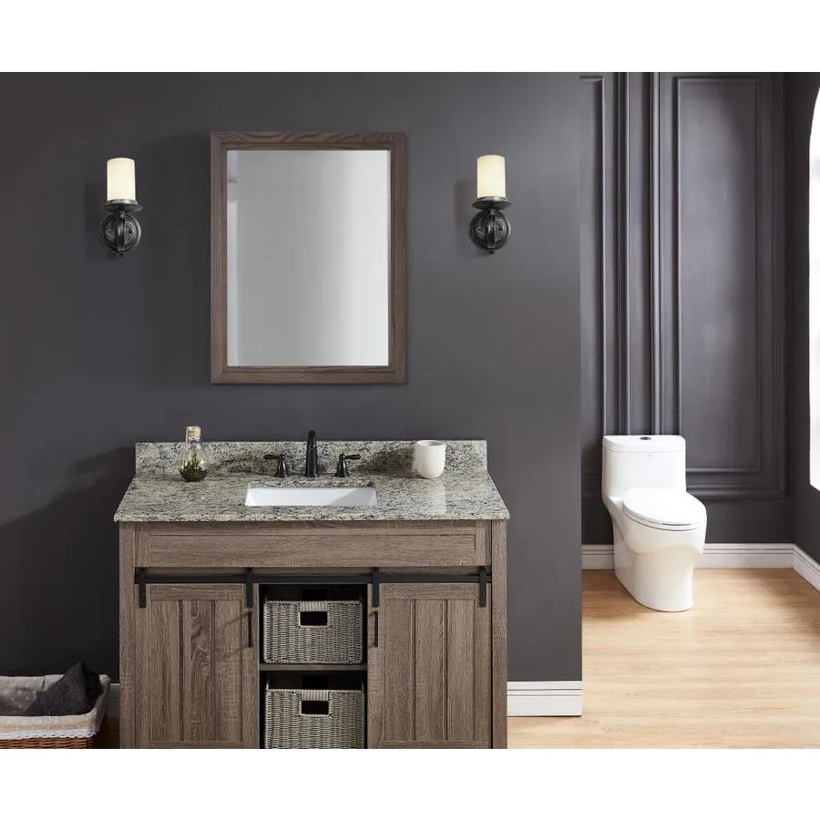 Bestview Santa Cecilia Light 49-in Brown/Polished Granite Bathroom Vanity Top, photo 4 of 6