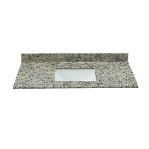 Bestview Santa Cecilia Light 49-in Brown/Polished Granite Bathroom Vanity Top, photo 6 of 6