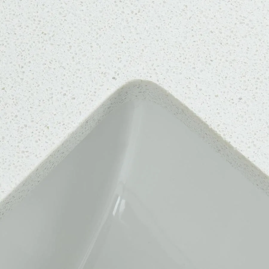Bestview Meridian 49-in White/Polished Engineered Marble Bathroom Vanity Top, photo 3 of 8
