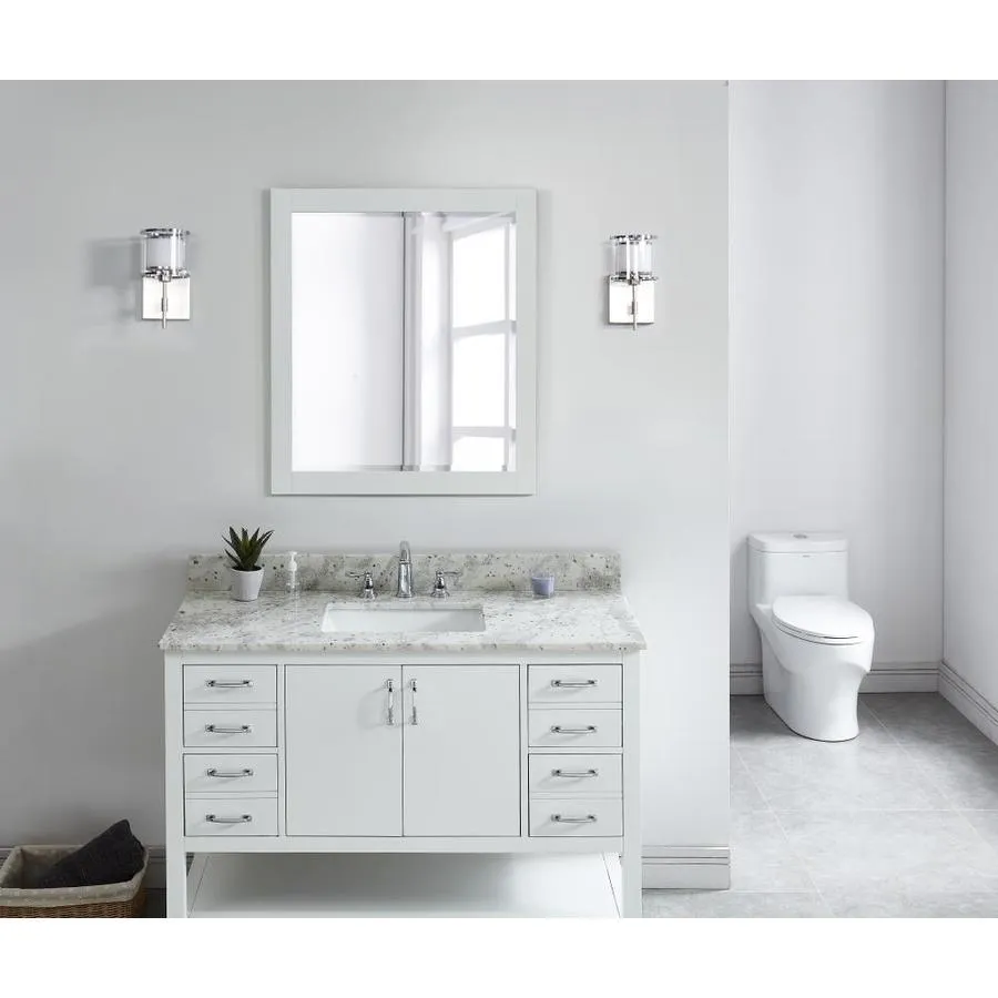 Bestview 43-in Glacier White Granite Single Sink Bathroom Vanity Top, photo 4 of 6
