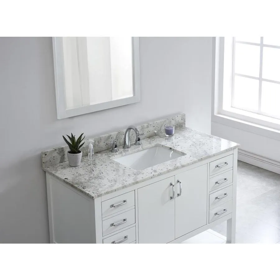 Bestview 43-in Glacier White Granite Single Sink Bathroom Vanity Top, photo 5 of 6