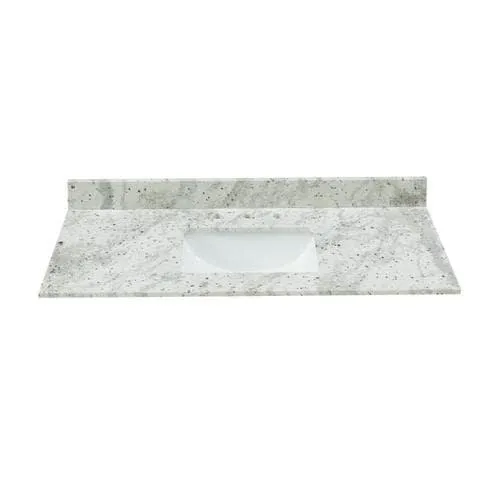 Bestview 43-in Glacier White Granite Single Sink Bathroom Vanity Top, photo 6 of 6
