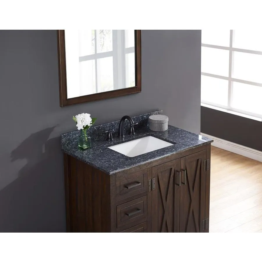 Bestview 37-in Blue Pearl Granite Bathroom Vanity Top, photo 5 of 6