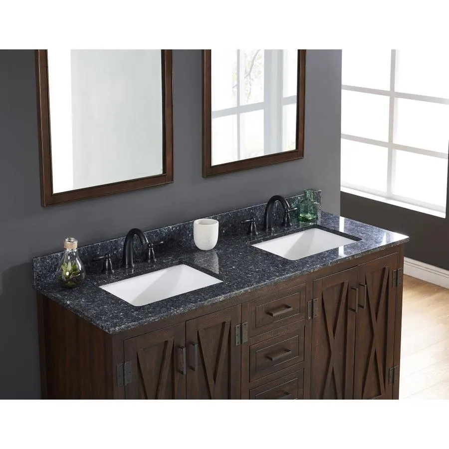 Bestview 61-in Blue Pearl Granite Bathroom Vanity Top, photo 5 of 6