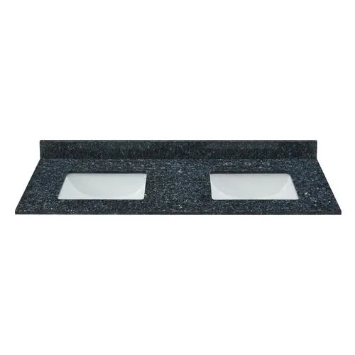 Bestview 61-in Blue Pearl Granite Bathroom Vanity Top, photo 6 of 6